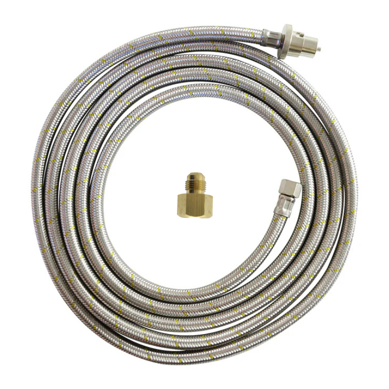 Smarttek 4m Stainless Steel Braided Bayonet Gas Hose – 3/8" Female SAE