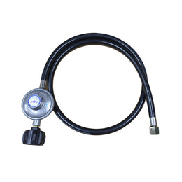 Smarttek 1.2 metre gas hose with Type 27 regulator.