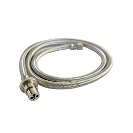 Smarttek 1.5 metre bayonet gas hose with stainless steel braided construction.