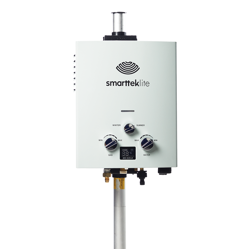 Smarttek Black camping shower setup