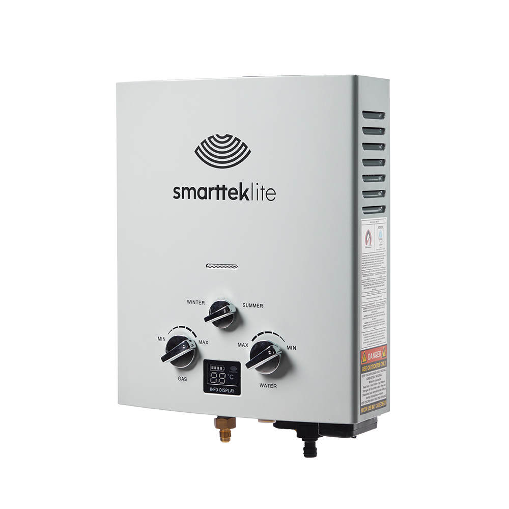 Smarttek Black portable hot water system kit inclusions