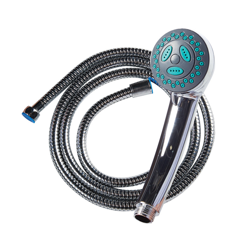 Smarttek premium 2 metre shower hose and twist shower rose pack, designed for use with Smarttek portable hot water systems.