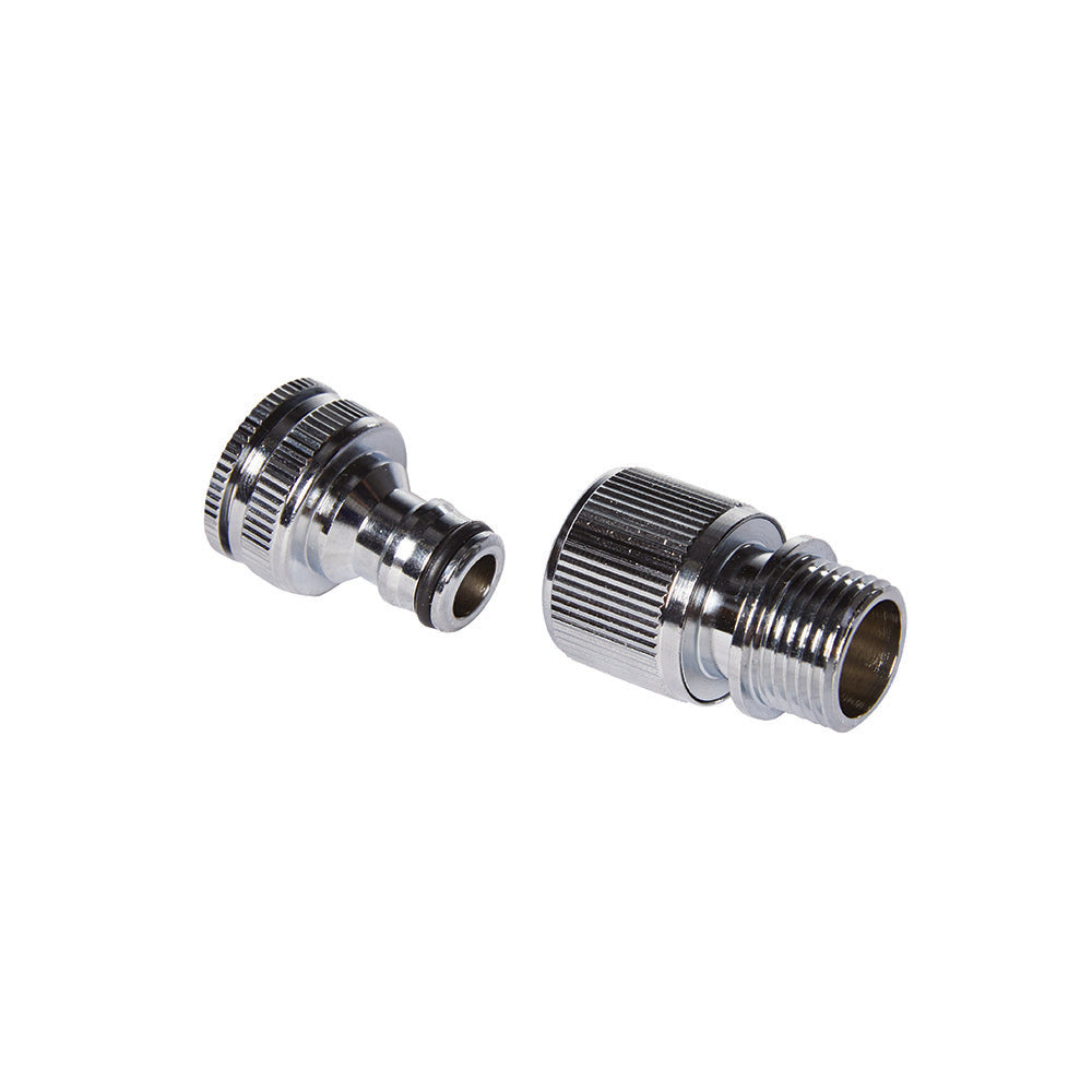 Smarttek shower hose quick connect fittings shown as a pair.