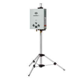 Smarttek Lite hot water unit mounted on a tripod stand.