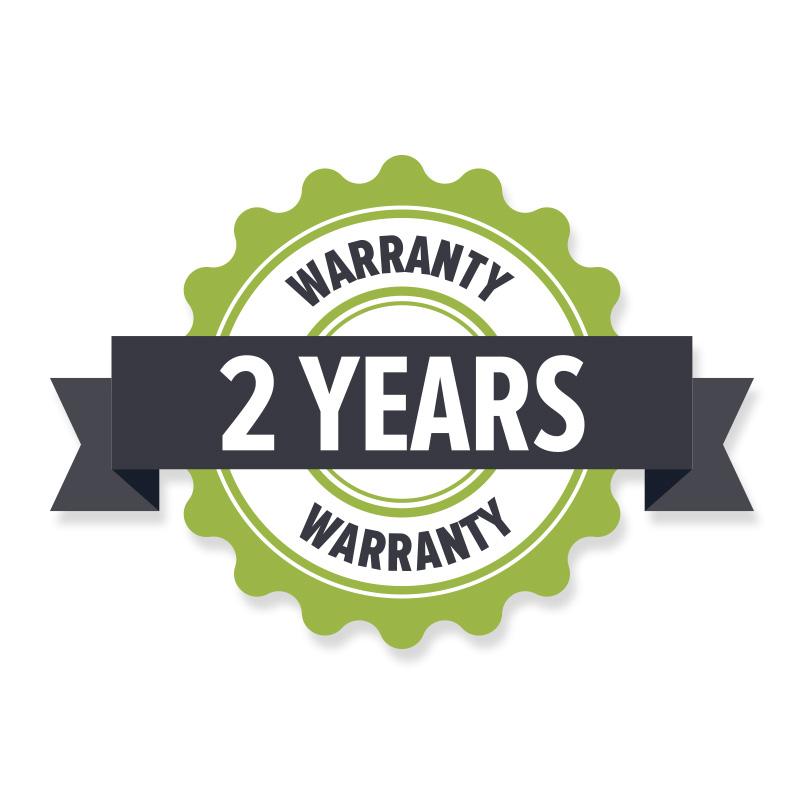 Smarttek 2 year warranty badge indicating product warranty coverage